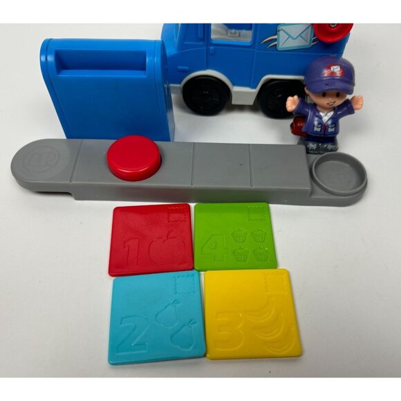 Fisher Price Little People Sending Love Mail Truck Mailbox Carrier 4 Letters Toy - Picture 2 of 16